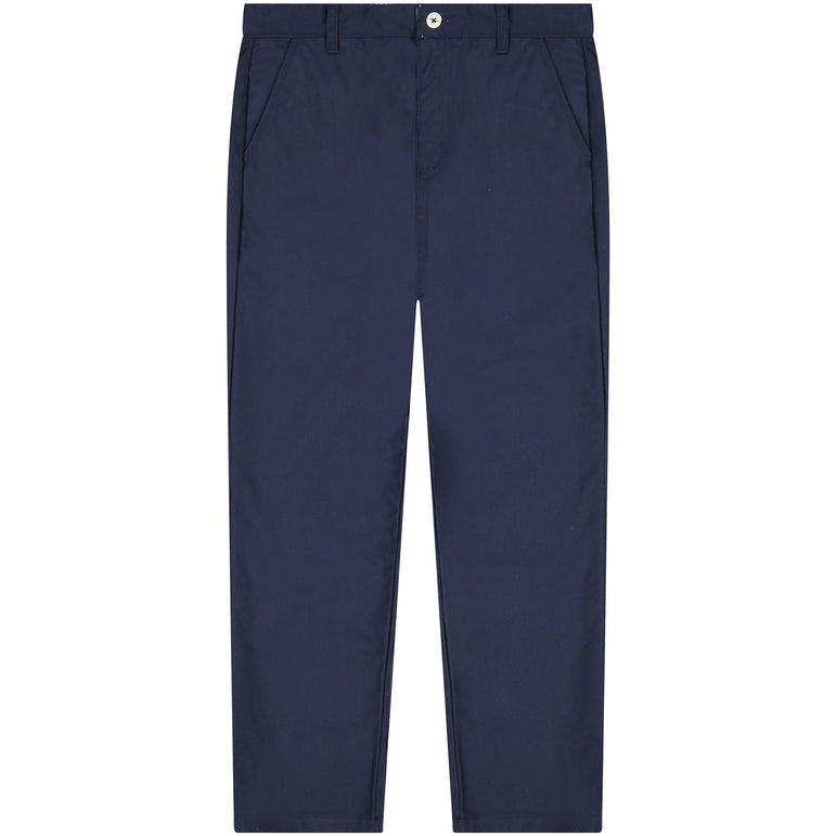 Buyless Fashion Boys Husky Straight Fit Cotton-Poly American Classic Long Pants