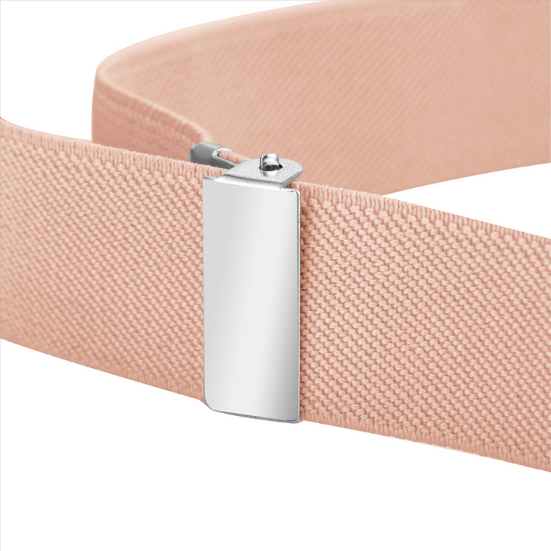 Buyless Fashion Kids Toddlers Baby Adjustable Elastic  Stretch Belt with Silver  Buckle