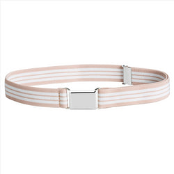 Buyless Fashion Kids Toddlers Baby Adjustable Elastic  Stretch Belt with Silver  Buckle