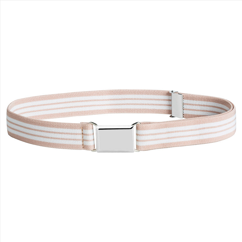 Buyless Fashion Kids Toddlers Baby Adjustable Elastic  Stretch Belt with Silver  Buckle