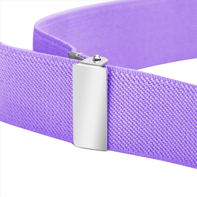 Buyless Fashion Kids Toddlers Baby Adjustable Elastic  Stretch Belt with Silver  Buckle