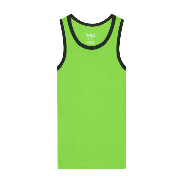 Buyless Fashion Boys Scoop Neck Tagless Undershirts Soft Cotton Tank Top (10 Pack)