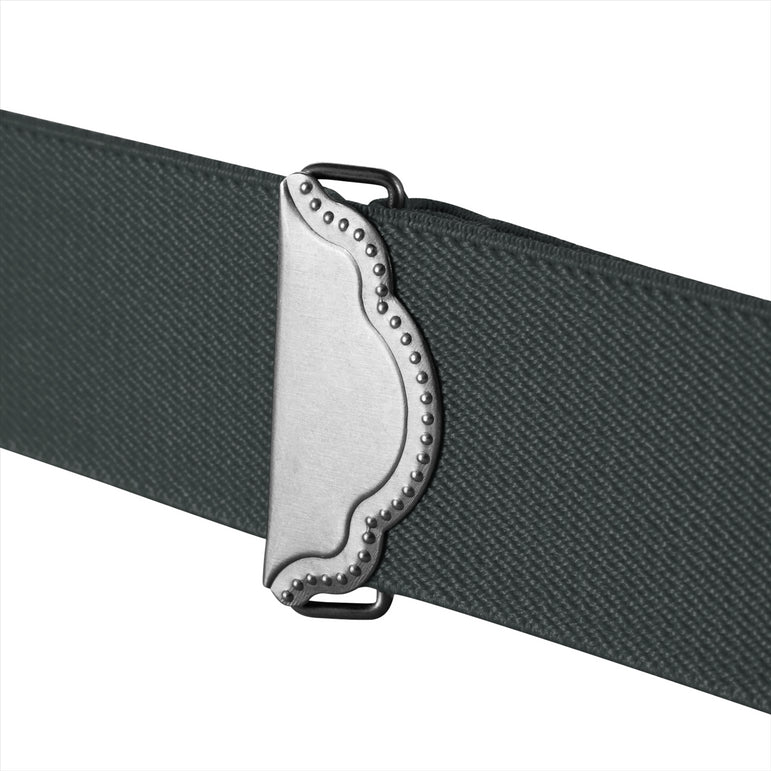 "Buyless Fashion Suspenders for Men - 48"" Adjustable Straps 1 1/4"" - X Back with Black Hooks"