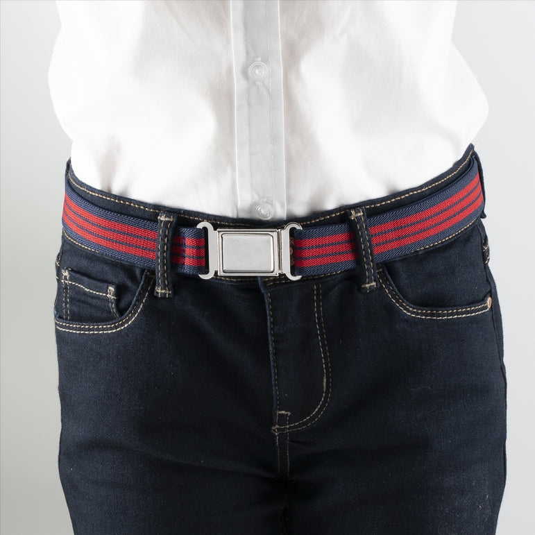 Buyless Fashion Kids Boys Toddler Adjustable Elastic Belt With Magnetic Buckle - 4 Pack