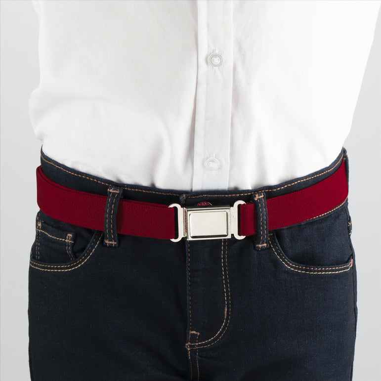 Buyless Fashion Kids Boys Toddler Adjustable Elastic Belt With Magnetic Buckle - 4 Pack