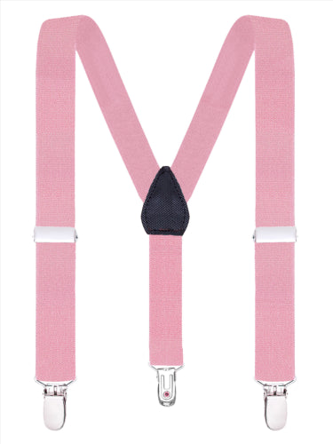 Buyless Fashion Adjustable Suspenders for Kids Toddlers Baby Elastic Solid Color 1 Inch - Y Back Design