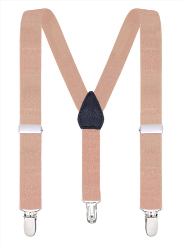 Buyless Fashion Adjustable Suspenders for Kids Toddlers Baby Elastic Solid Color 1 Inch - Y Back Design