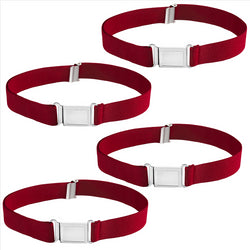 Buyless Fashion Kids Boys Toddler Adjustable Elastic Belt With Magnetic Buckle - 4 Pack