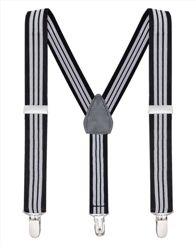 Buyless Fashion Adjustable Suspenders for Kids Toddlers Baby Elastic Solid Color 1 Inch - Y Back Design