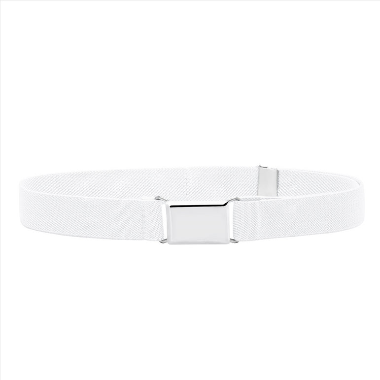 Buyless Fashion Kids Toddlers Baby Adjustable Elastic Stretch Belt with Silver Buckle