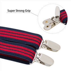 Buyless Fashion Adjustable Suspenders for Kids Toddlers Baby Elastic Solid Color 1 Inch - Y Back Design