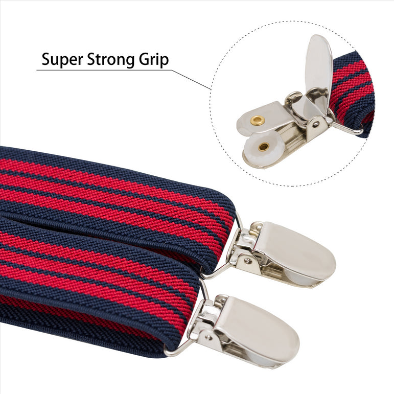 Buyless Fashion Adjustable Suspenders for Kids Toddlers Baby Elastic Solid Color 1 Inch - Y Back Design