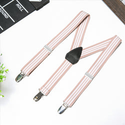 Buyless Fashion Adjustable Suspenders for Kids Toddlers Baby Elastic Solid Color 1 Inch - Y Back Design