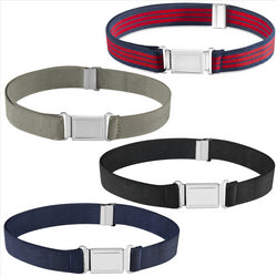 Buyless Fashion Kids Boys Toddler Adjustable Elastic Belt With Magnetic Buckle - 4 Pack