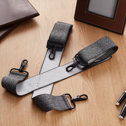 "Buyless Fashion Mens Suspenders - 48"" Elastic Adjustable Heavy Duty 2"" Wide - X Back With Black Hooks"