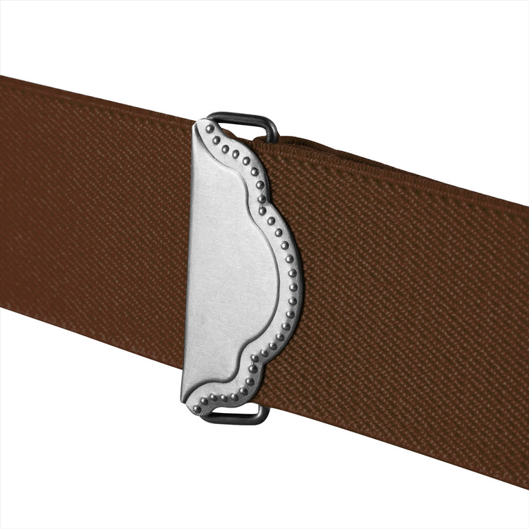 "Buyless Fashion Suspenders for Men - 48"" Adjustable Straps 1 1/4"" - X Back with Black Hooks"