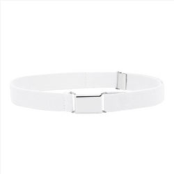 Buyless Fashion Kids Toddlers Baby Adjustable Elastic  Stretch Belt with Silver  Buckle
