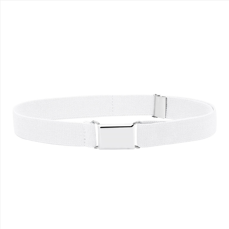 Buyless Fashion Kids Toddlers Baby Adjustable Elastic  Stretch Belt with Silver  Buckle