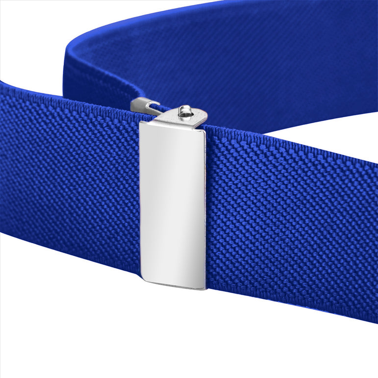 Buyless Fashion Kids Toddlers Baby Adjustable Elastic  Stretch Belt with Silver  Buckle
