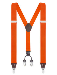 Buyless Fashion Suspenders for Men - 48" Elastic Adjustable Straps 1 1/4" - Y Shape
