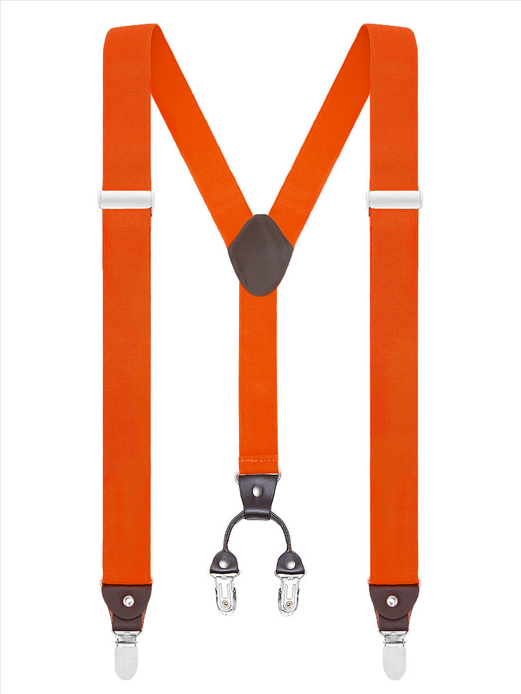 Buyless Fashion Suspenders for Men - 48" Elastic Adjustable Straps 1 1/4" - Y Shape