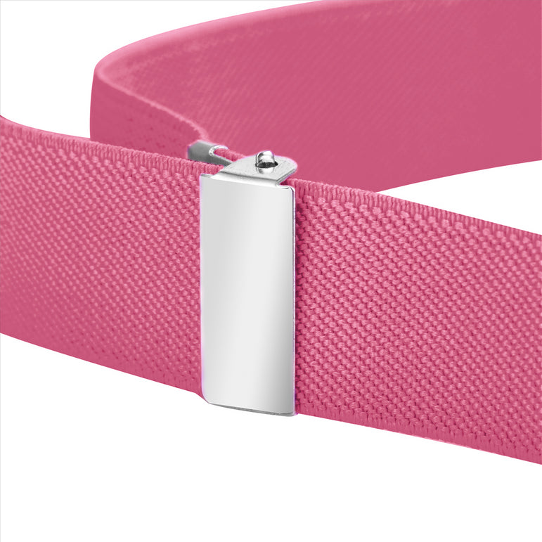 Buyless Fashion Kids Toddlers Baby Adjustable Elastic  Stretch Belt with Silver  Buckle