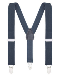 Buyless Fashion Adjustable Suspenders for Kids Toddlers Baby Elastic Solid Color 1 Inch - Y Back Design