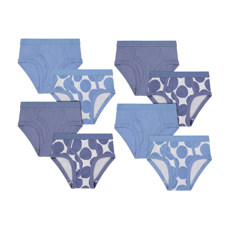 Buyless Fashion Boys Comfy Briefs Soft Cotton Polka Dot Toddler Underwear 8 Pack