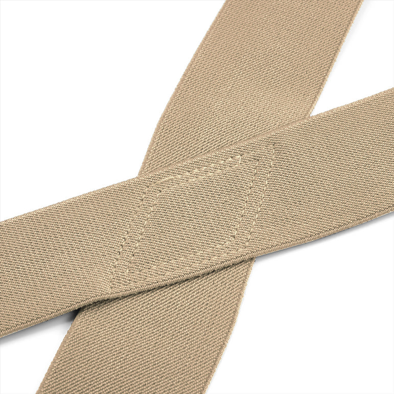 "Buyless Fashion Mens Suspenders - 48"" Elastic Adjustable Heavy Duty 2"" Wide - X Back With Black Hooks"