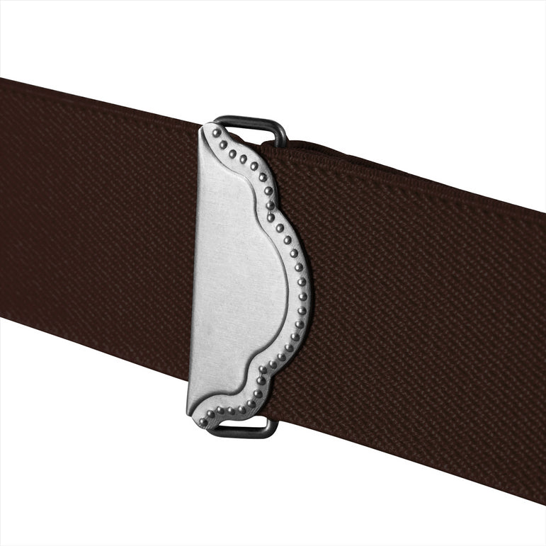 "Buyless Fashion Suspenders for Men - 48"" Adjustable Straps 1 1/4"" - X Back With Black Clips"