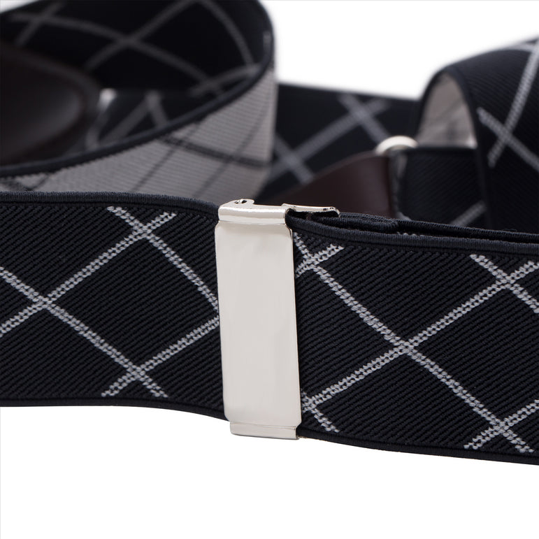 Buyless Fashion Suspenders for Men - 48" Elastic Adjustable Straps 1 1/4" - Y Shape