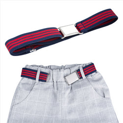 Buyless Fashion Kids Toddlers Baby Adjustable Elastic  Stretch Belt with Silver  Buckle