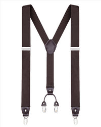 Buyless Fashion Suspenders for Men - 48" Elastic Adjustable Straps 1 1/4" - Y Shape