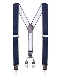 Buyless Fashion Suspenders for Men - 48" Elastic Adjustable Straps 1 1/4" - Y Shape