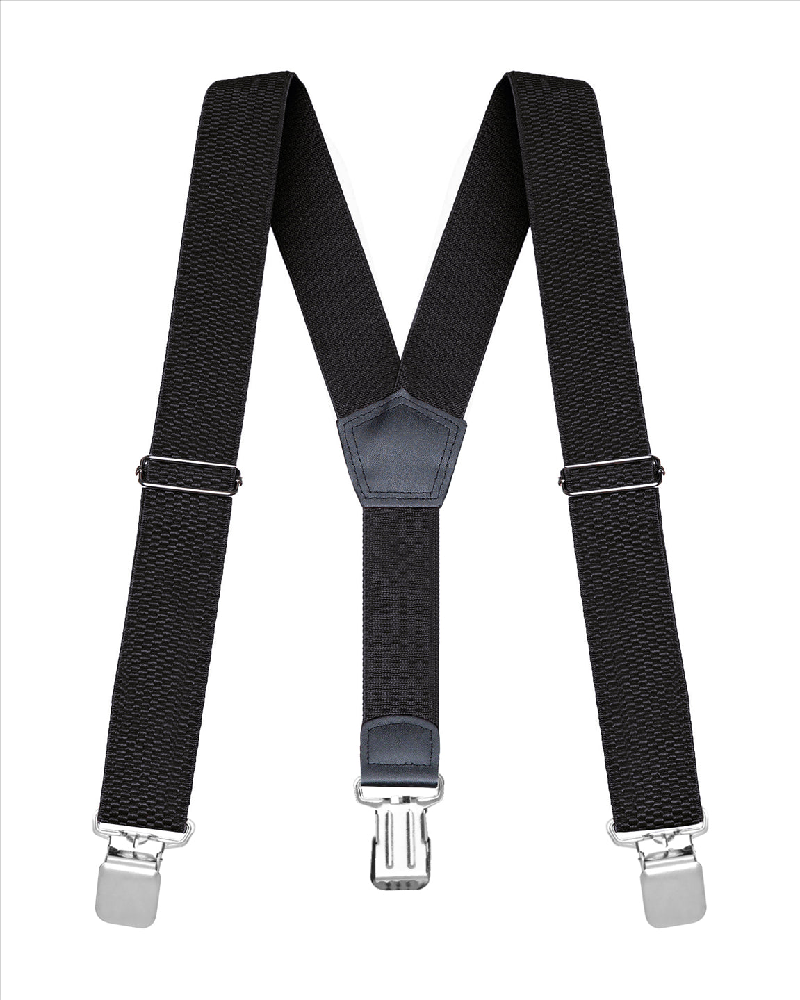 Buyless Fashion Heavy Duty Textured Suspenders for Men - 48