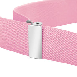 Buyless Fashion Kids Toddlers Baby Adjustable Elastic  Stretch Belt with Silver  Buckle