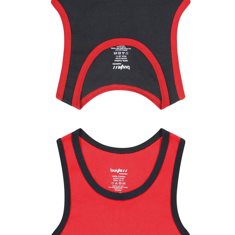 Buyless Fashion Boys Scoop Neck Tagless Undershirts Soft Cotton Tank Top (10 Pack)
