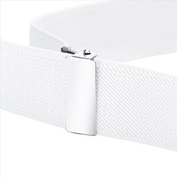 Buyless Fashion Kids Toddlers Baby Adjustable Elastic  Stretch Belt with Silver  Buckle