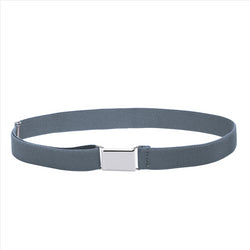 Buyless Fashion Kids Toddlers Baby Adjustable Elastic  Stretch Belt with Silver  Buckle