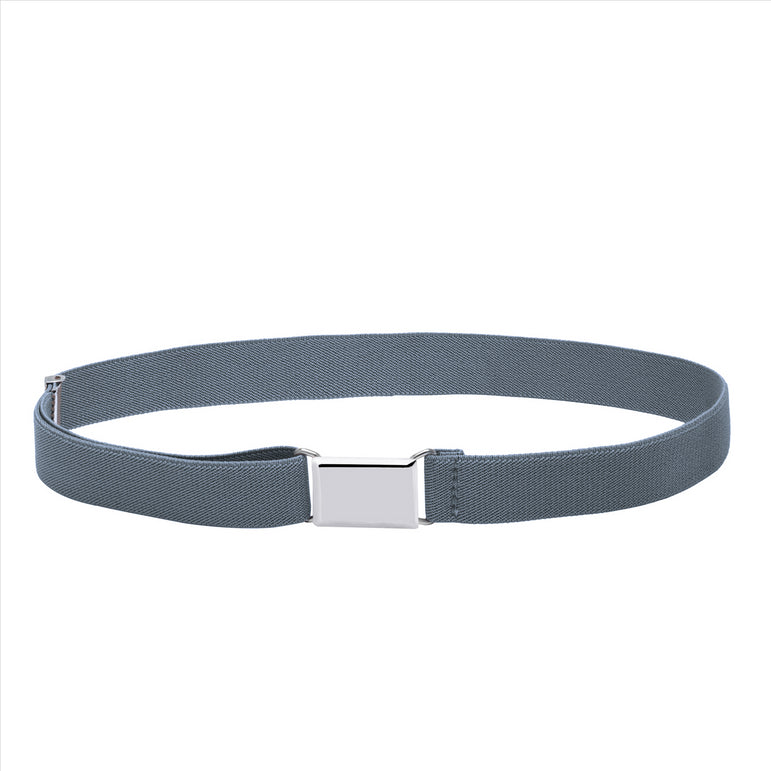 Buyless Fashion Kids Toddlers Baby Adjustable Elastic  Stretch Belt with Silver  Buckle