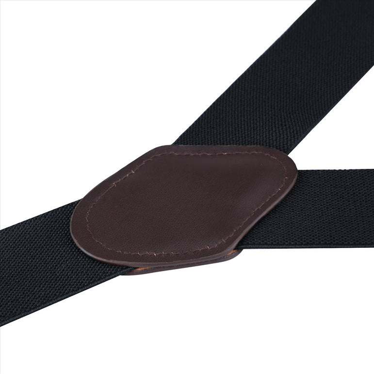 Buyless Fashion Suspenders for Men - 48" Elastic Adjustable Straps 1 1/4" - Y Shape