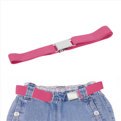 Buyless Fashion Kids Toddlers Baby Adjustable Elastic  Stretch Belt with Silver  Buckle