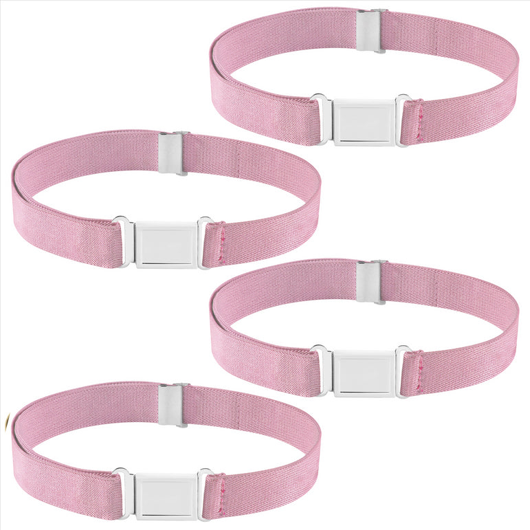 Buyless Fashion Kids Boys Toddler Adjustable Elastic Belt With Magnetic Buckle - 4 Pack
