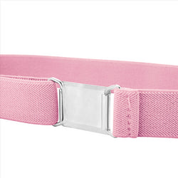 Buyless Fashion Kids Toddlers Baby Adjustable Elastic  Stretch Belt with Silver  Buckle