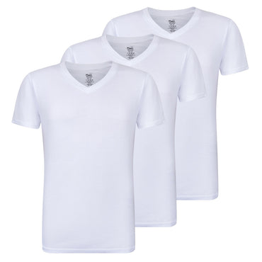 Buyless Fashion Big Boys Tagless V-Neck Soft Cotton Undershirts Short Sleeves T-shirt (3 Pack)