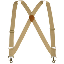 "Buyless Fashion Trucker Suspenders for Men - 48"" Elastic Adjustable Straps 1 1/4"" - X Back Utility Braces"