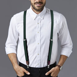 "Buyless Fashion 2 Pack Suspenders for Men - 48"" Elastic Adjustable Straps 1 1/4"" - Y Shape"