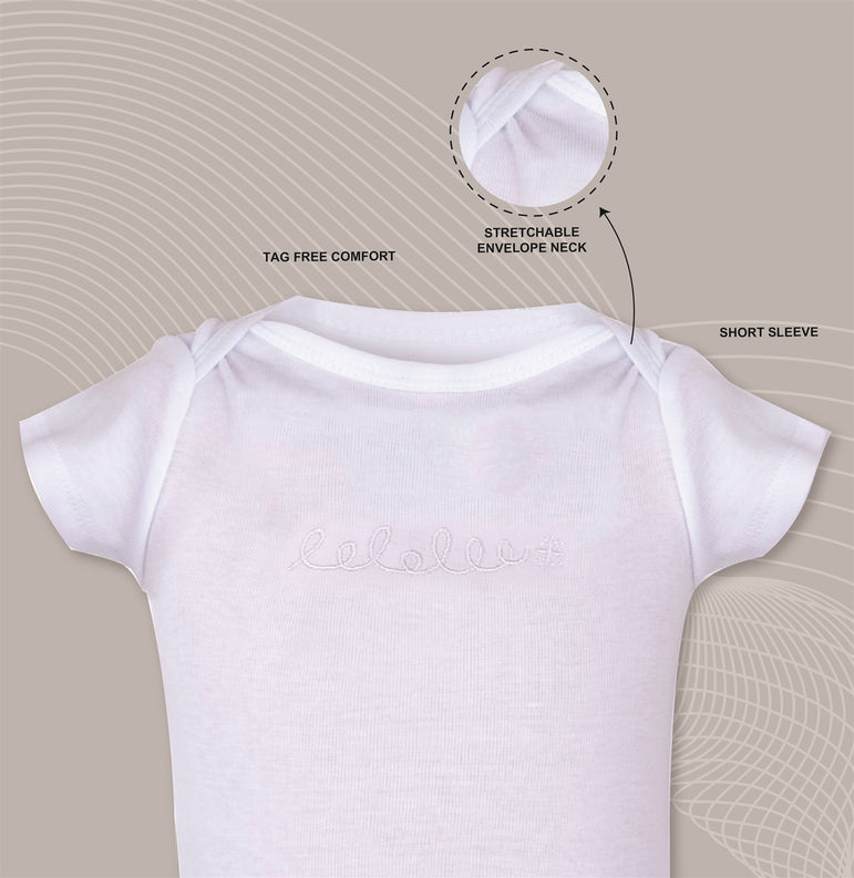 Buyless Fashion Baby Boy Girl Unisex White Tagless Onesies In Soft Cotton