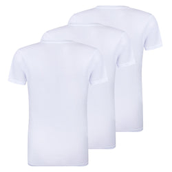 Buyless Fashion Big Boys Tagless V-Neck Soft Cotton Undershirts Short Sleeves T-shirt (3 Pack)