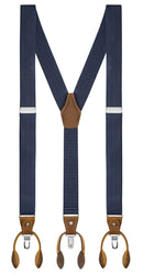 "Buyless Fashion 2 Pack Suspenders For Men - 48"" Adjustable Straps 1 1/4"" - Y Back With Clips And Buttons"